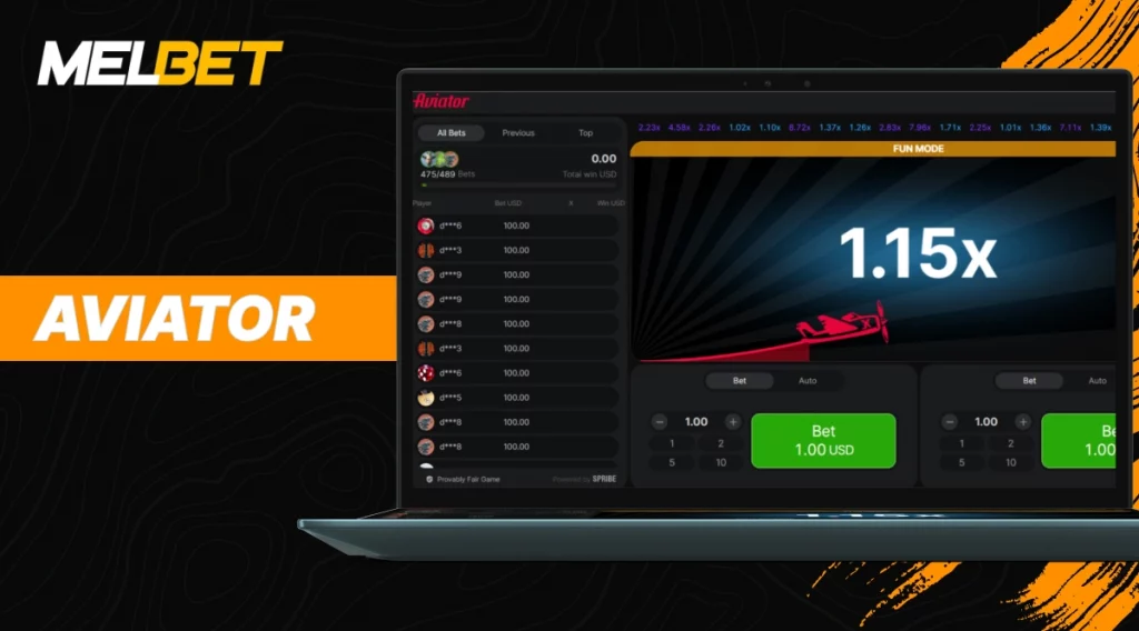 Aviator Crash Game at Melbet Online Casino in India