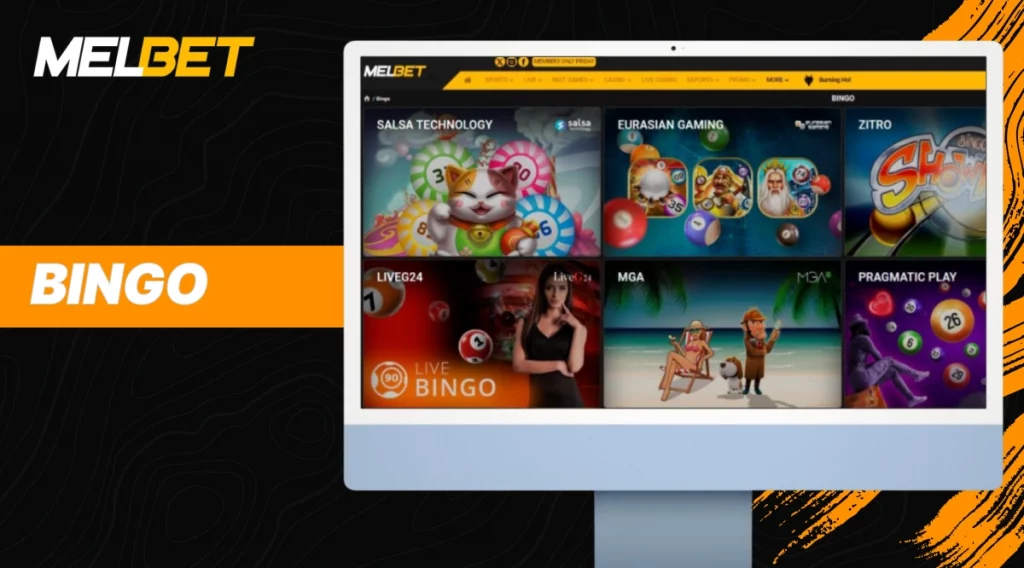 Bingo game at Melbet online casino