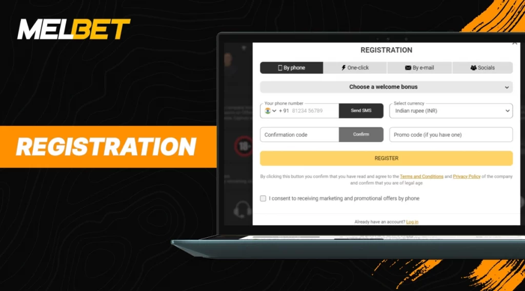MelBet registration options for new players from India